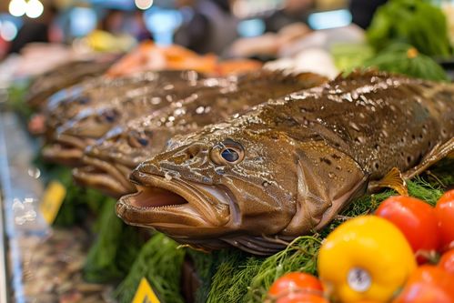 生鮮海鮮水產(chǎn)銀鱈魚(yú) 攝影圖